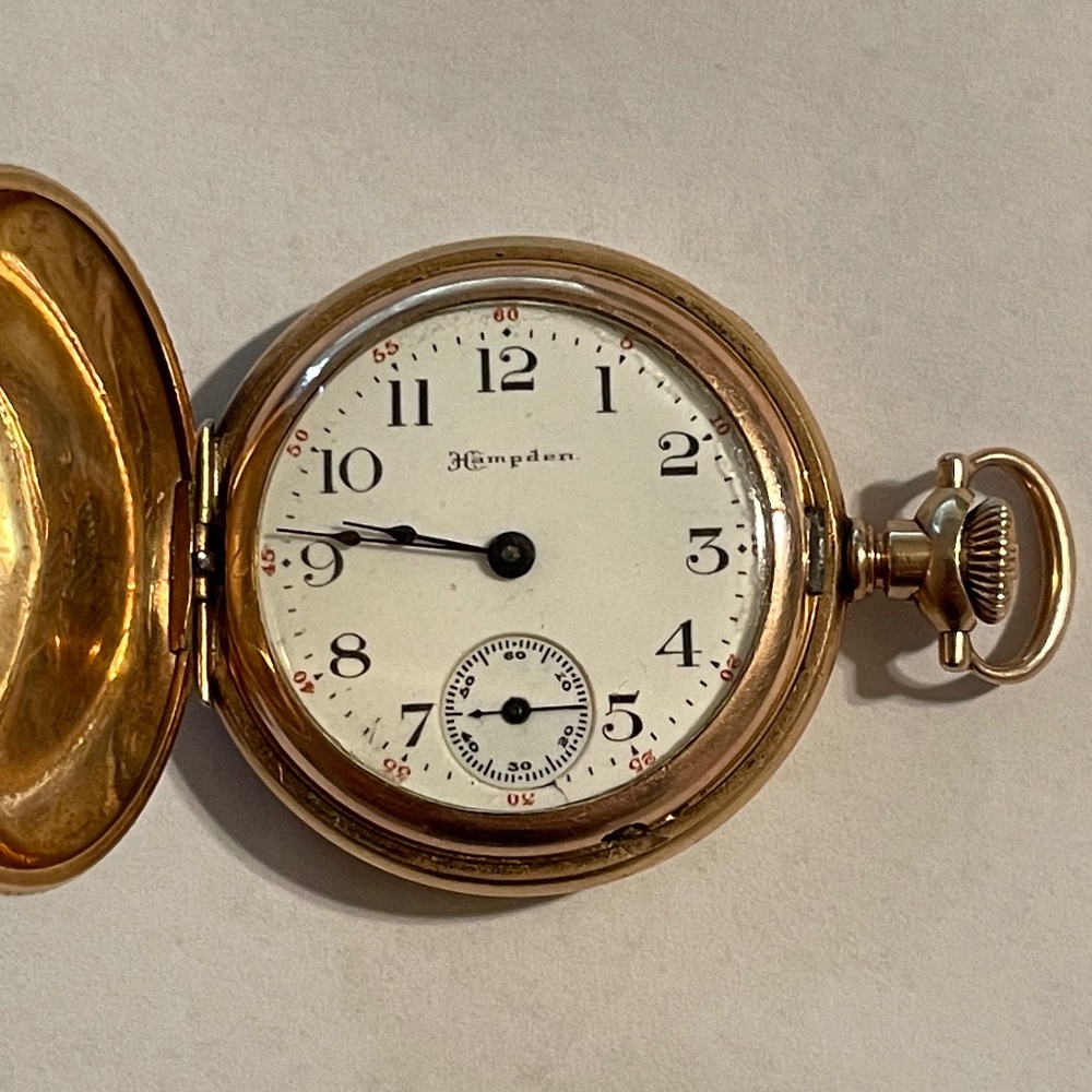 1907 Hampden 15j 3/0 pocket watch (Non Working) Read Description